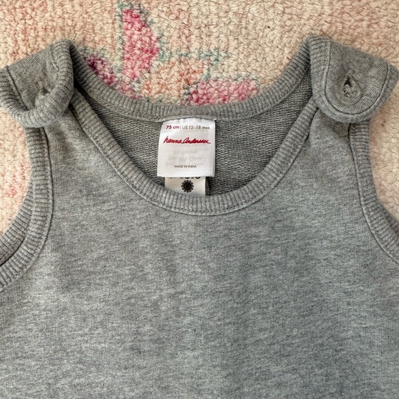 Hanna Andersson Gray French Terry Overalls - Picture 2 of 3
